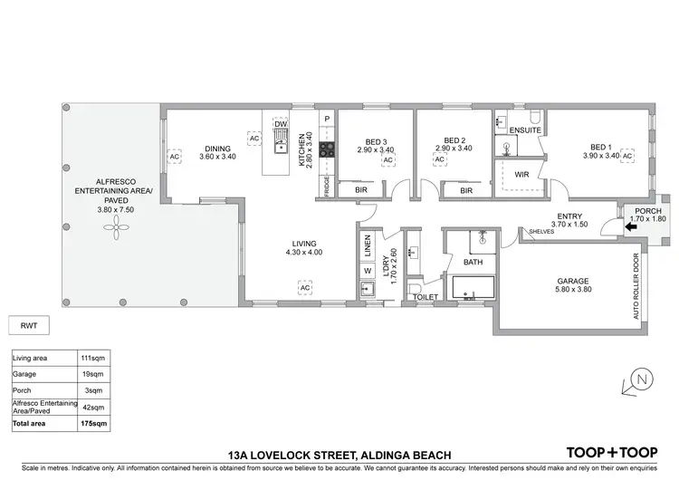 Floorplan of Homely house listing, 13A Lovelock Street, Aldinga Beach SA 5173