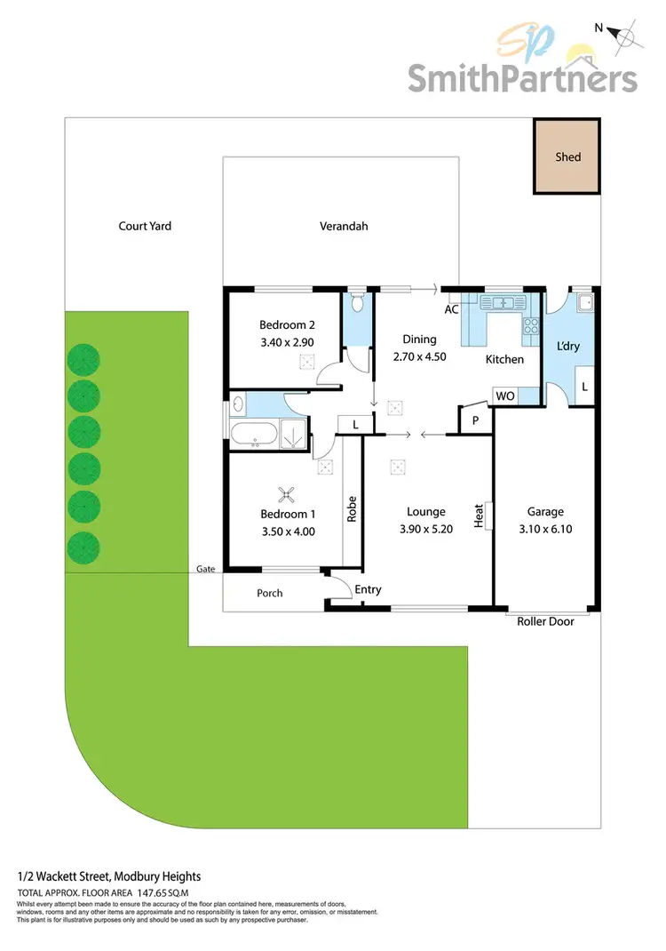 Floorplan of Homely unit listing, 1/2 Wackett Street, Modbury Heights SA 5092