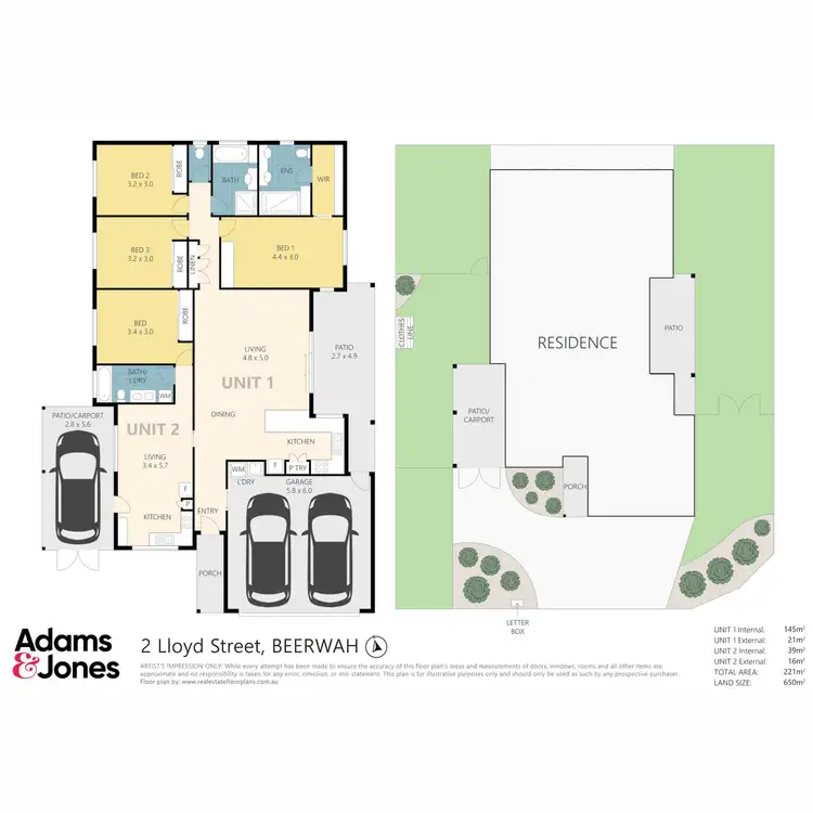Floorplan of Homely house listing, 1 & 2/2 Lloyd Street, Beerwah QLD 4519