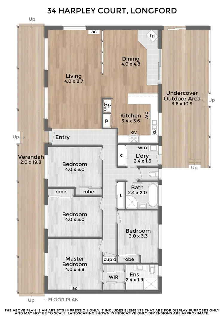Floorplan of Homely house listing, 34 Harpley Court, Longford VIC 3851