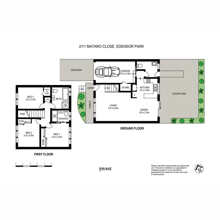 Floorplan of Homely townhouse listing, 2/11 Mataro Close, Edensor Park NSW 2176