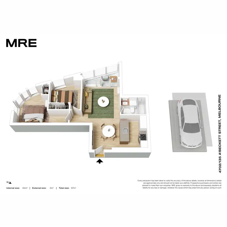 Floorplan of Homely apartment listing, 4702/135 A'Beckett Street, Melbourne VIC 3000