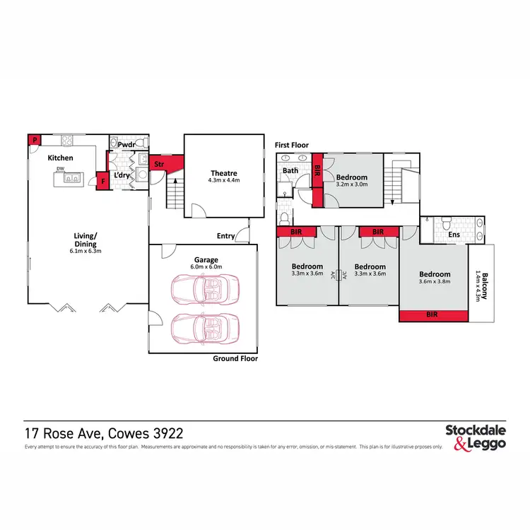 Floorplan of Homely house listing, 17 Rose Avenue, Cowes VIC 3922