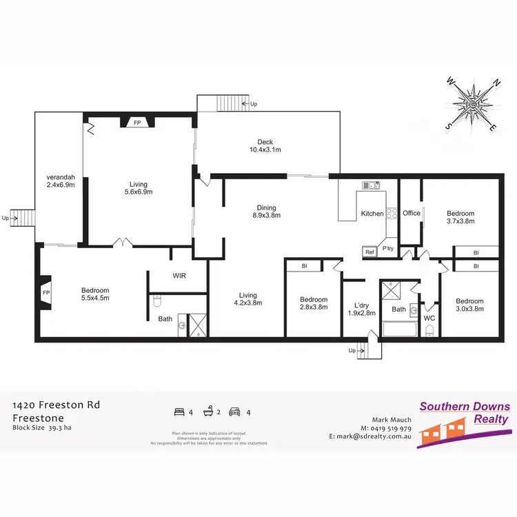 Floorplan of Homely rural property listing, 1420 Freestone Road, Freestone QLD 4370