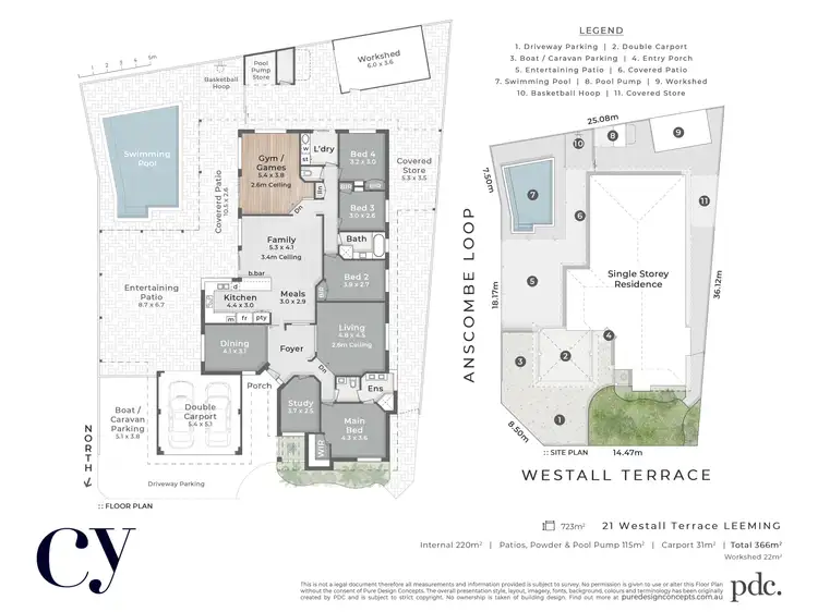 Floorplan of Homely house listing, 21 Westall Terrace, Leeming WA 6149