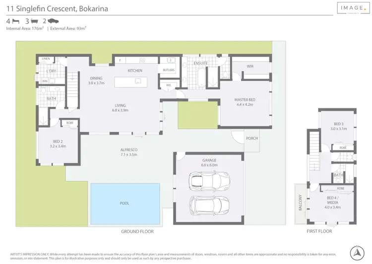 Floorplan of Homely house listing, 11 Singlefin Crescent, Bokarina QLD 4575