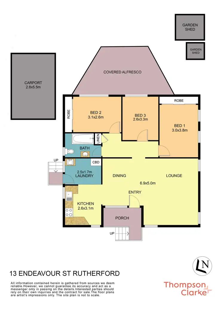 Floorplan of Homely house listing, 13 Endeavour Street, Rutherford NSW 2320