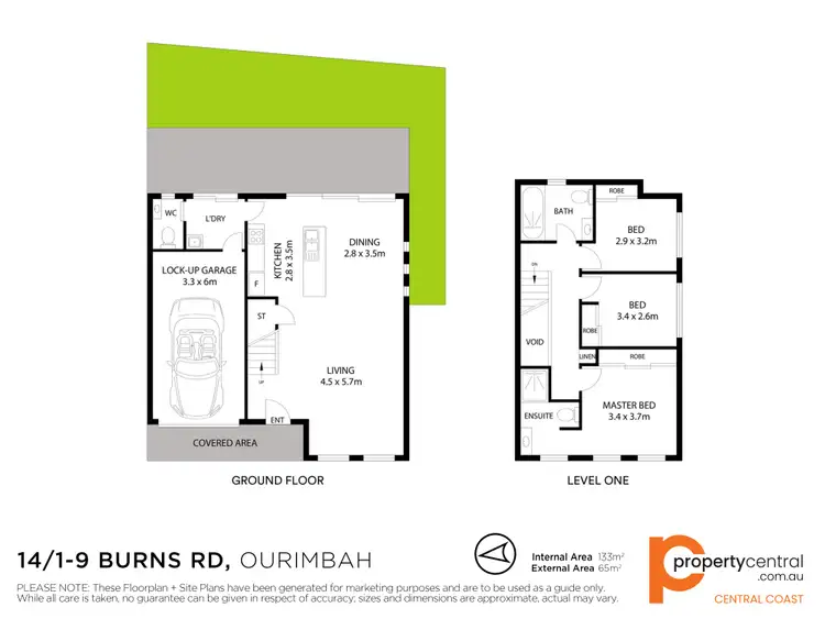 Floorplan of Homely townhouse listing, 14/1-9 Burns Road, Ourimbah NSW 2258