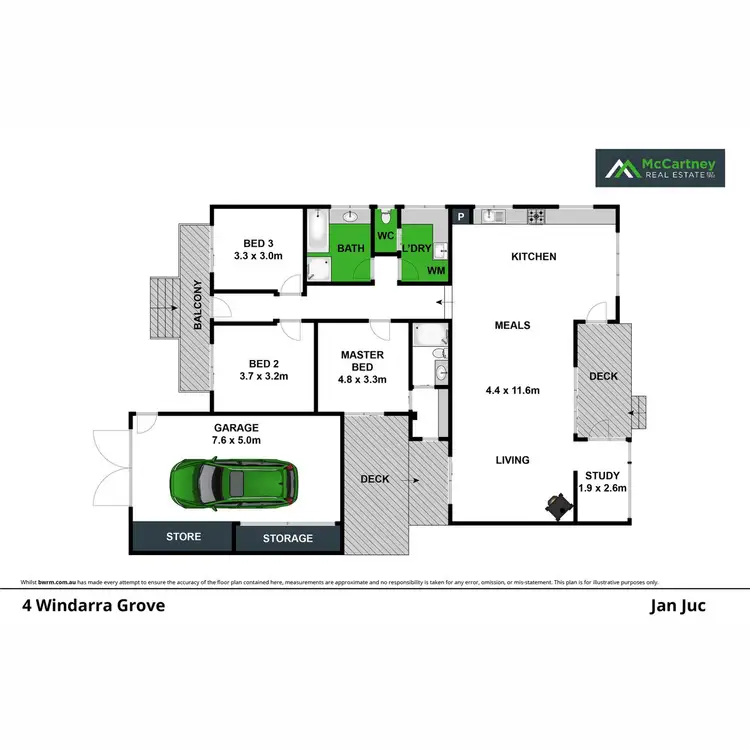 Floorplan of Homely house listing, 4 Windarra Grove, Jan Juc VIC 3228