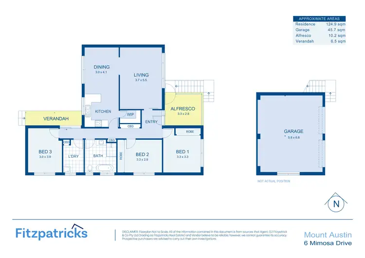 Floorplan of Homely house listing, 6 Mimosa Drive, Mount Austin NSW 2650