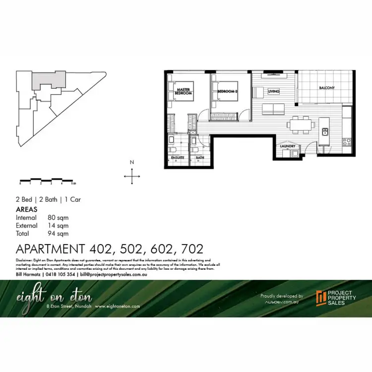 Floorplan of Homely apartment listing, 402/8 Eton Street, Nundah QLD 4012