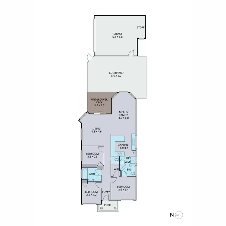 Floorplan of Homely unit listing, 4/58 Westley Street, Ferntree Gully VIC 3156