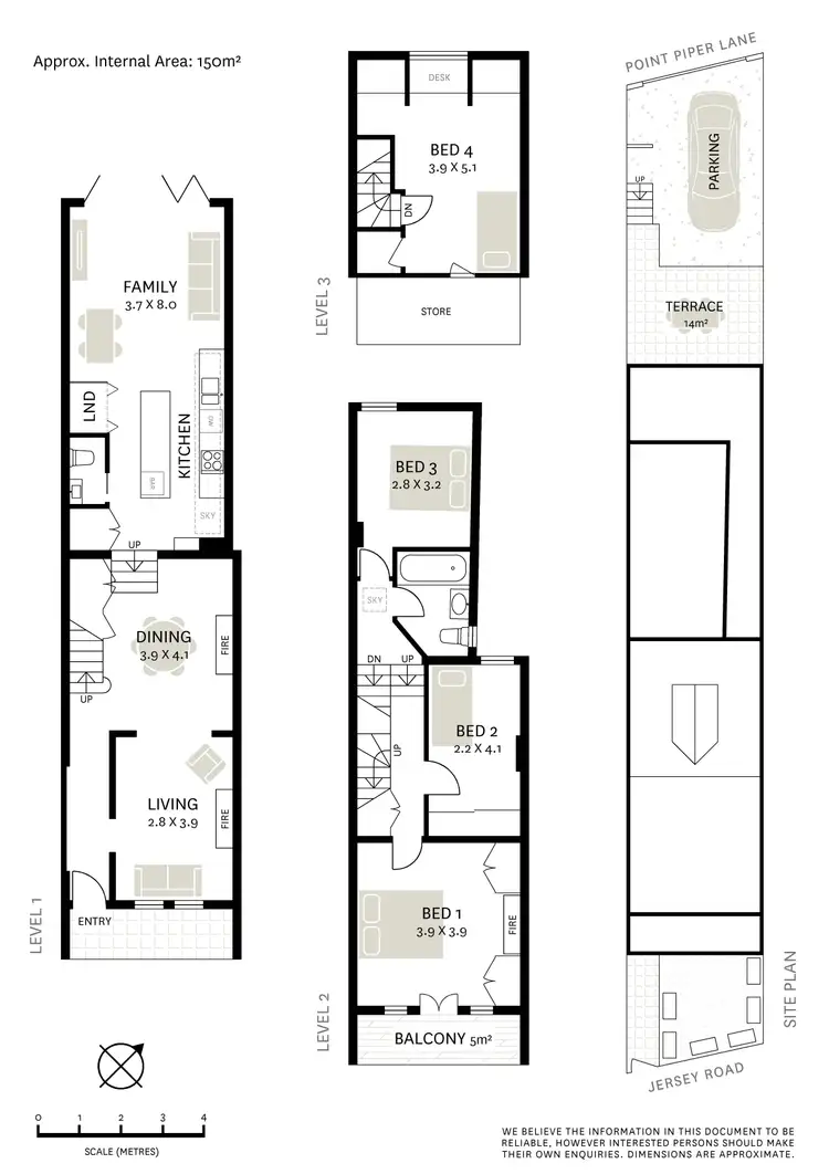 Floorplan of Homely terrace listing, 196 Jersey Road, Paddington NSW 2021