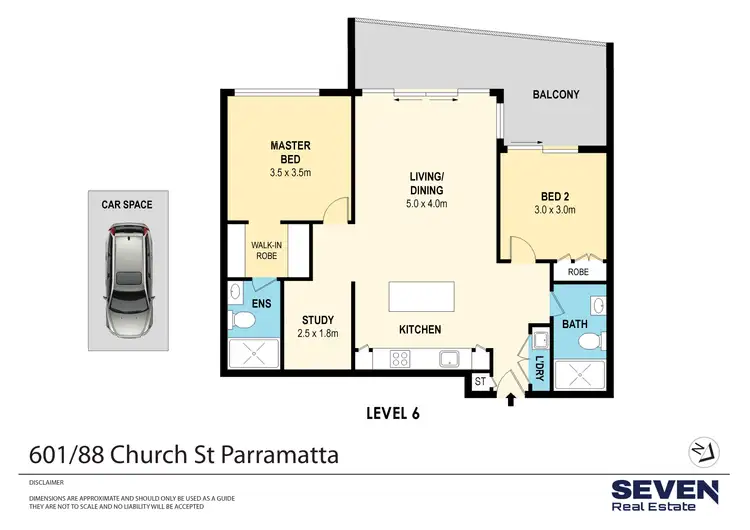 Floorplan of Homely apartment listing, 601/88 Church Street, Parramatta NSW 2150