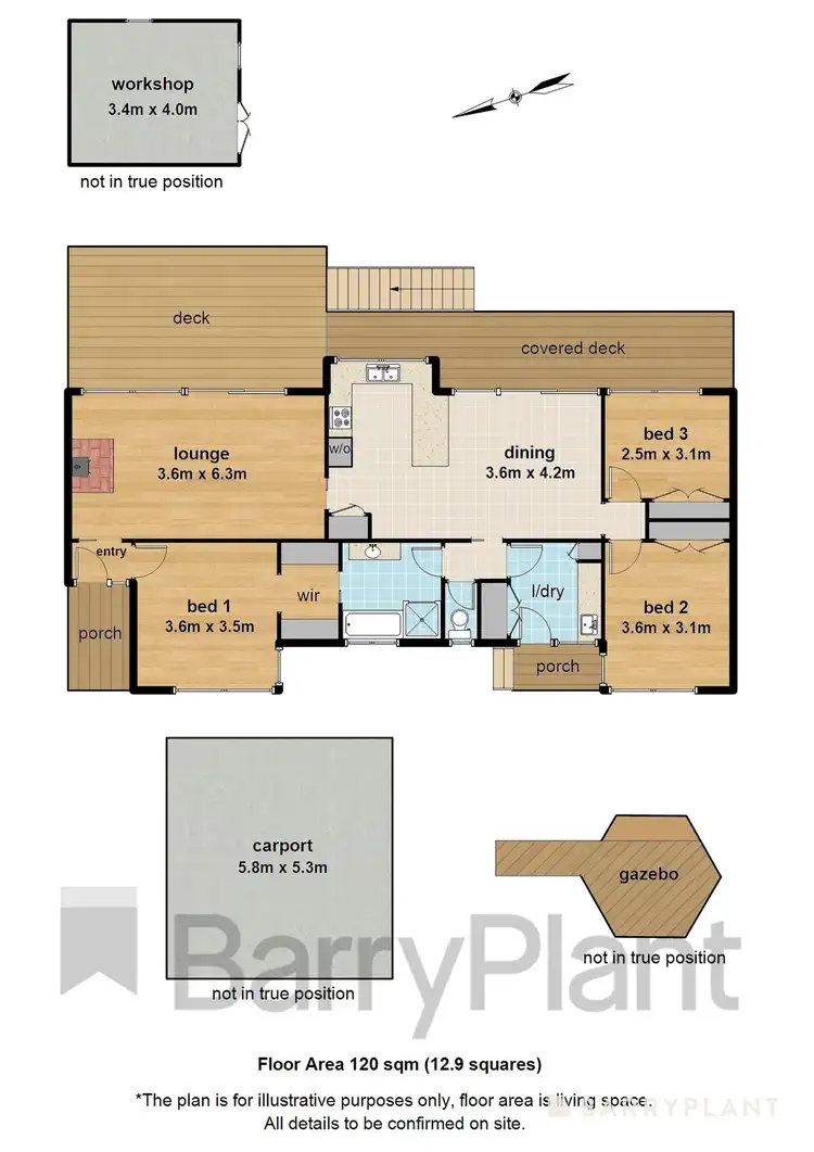 Floorplan of Homely house listing, 6 Baker Street, Cockatoo VIC 3781