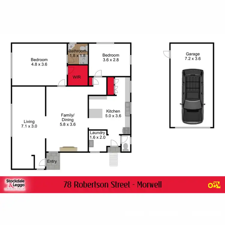 Floorplan of Homely house listing, 78 Robertson Street, Morwell VIC 3840