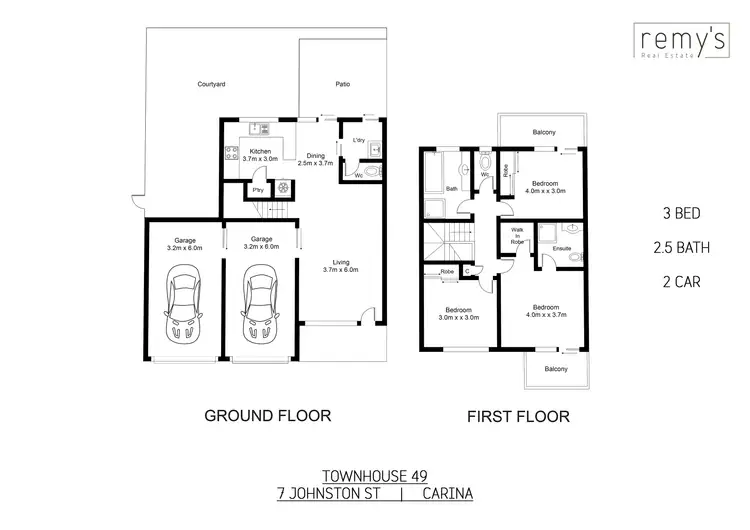 Floorplan of Homely townhouse listing, 49/7 Johnston Street, Carina QLD 4152