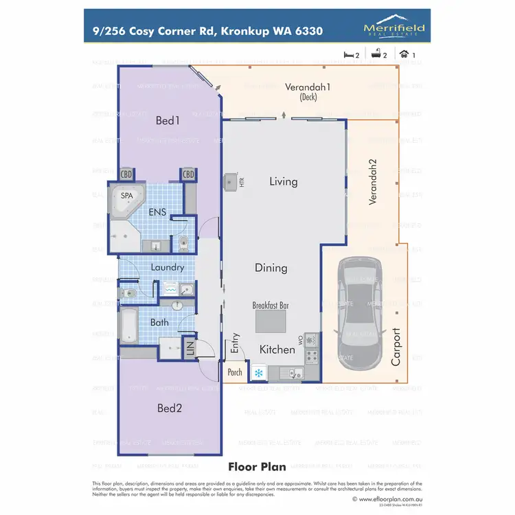 Floorplan of Homely unit listing, 9/256 Cosy Corner Road, Kronkup WA 6330