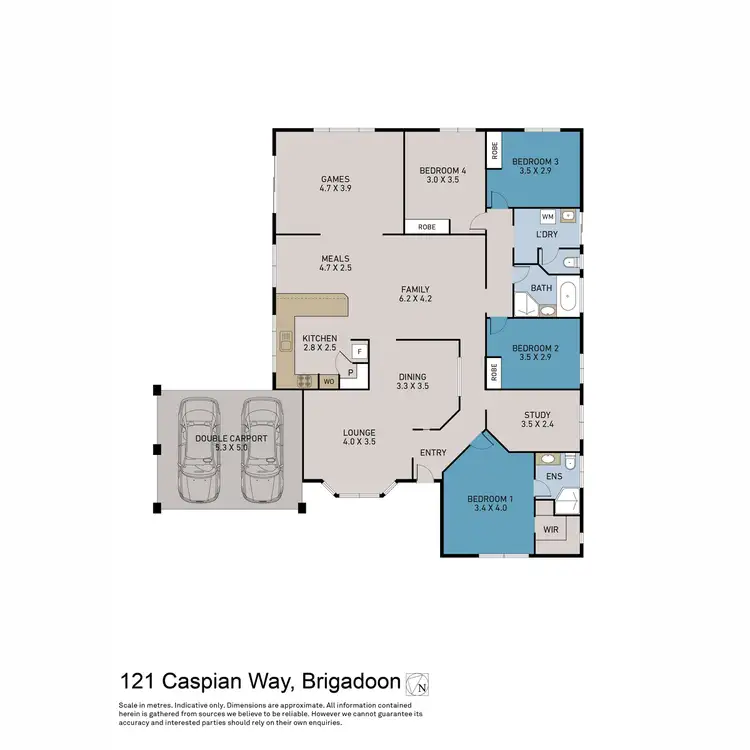 Floorplan of Homely house listing, 121 Caspian Way, Brigadoon WA 6069