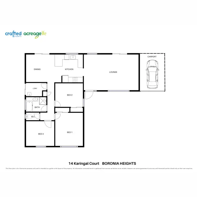 Floorplan of Homely house listing, 14 Karingal Court, Boronia Heights QLD 4124