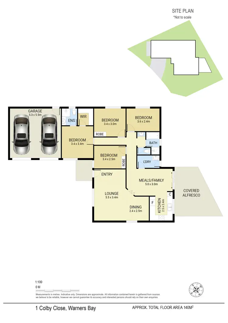 Floorplan of Homely house listing, 1 Colby Close, Warners Bay NSW 2282