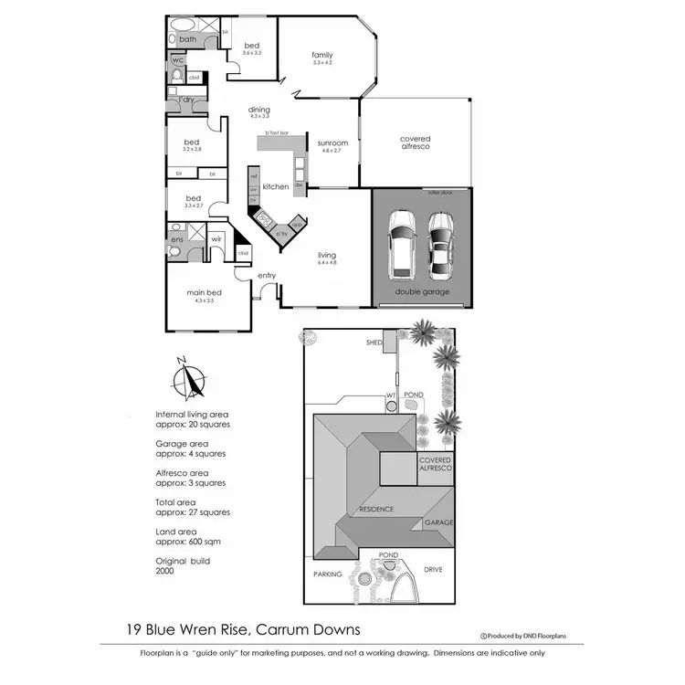 Floorplan of Homely house listing, 19 Blue Wren Rise, Carrum Downs VIC 3201
