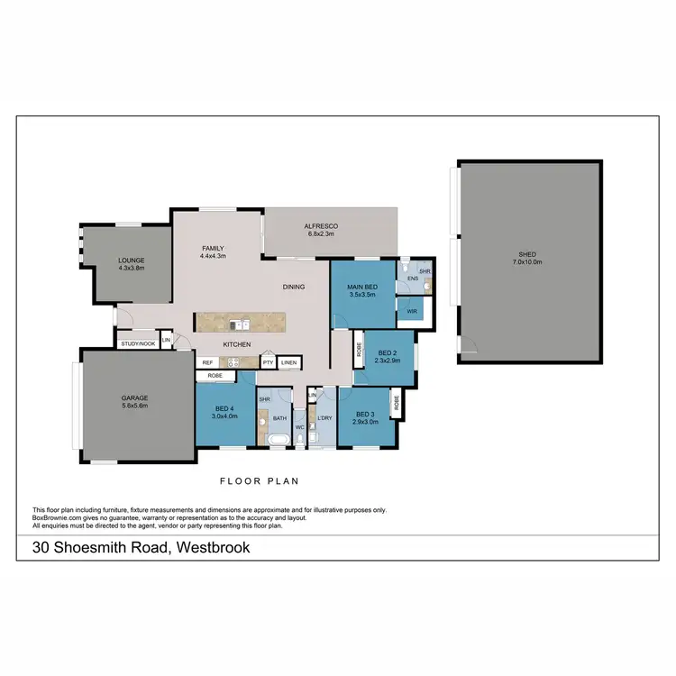 Floorplan of Homely house listing, 30 Shoesmith Road, Westbrook QLD 4350