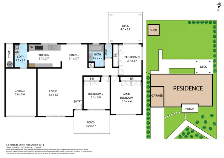 Floorplan of Homely house listing, 51 Yolanda Drive, Annandale QLD 4814
