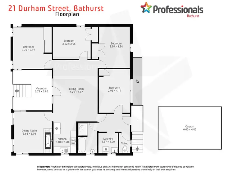 Floorplan of Homely house listing, 21 Durham Street, Bathurst NSW 2795