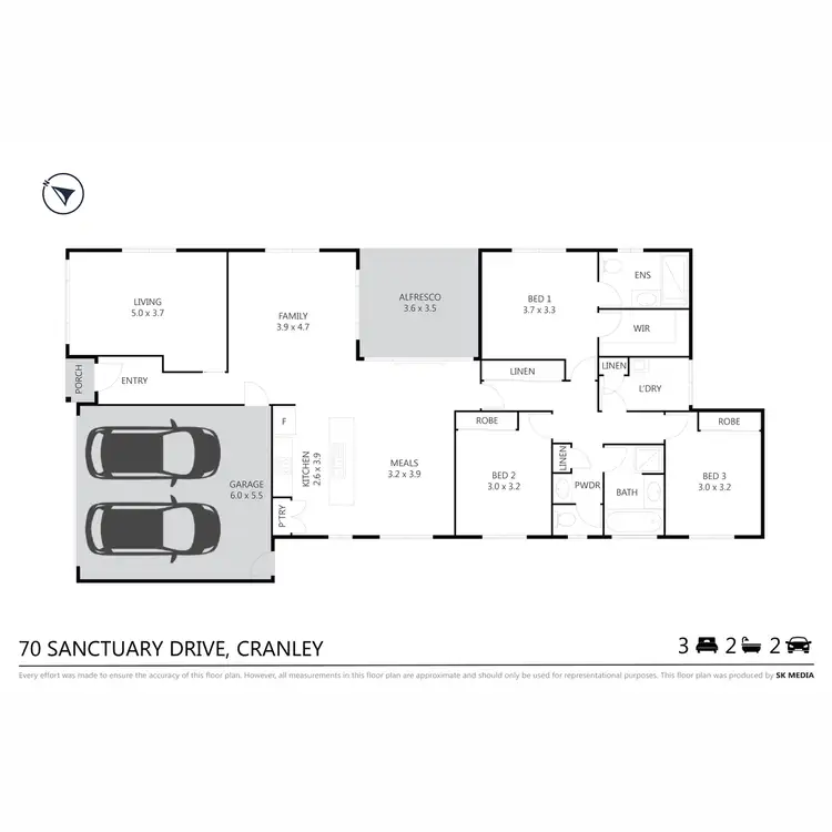 Floorplan of Homely house listing, 70 Sanctuary Drive, Cranley QLD 4350