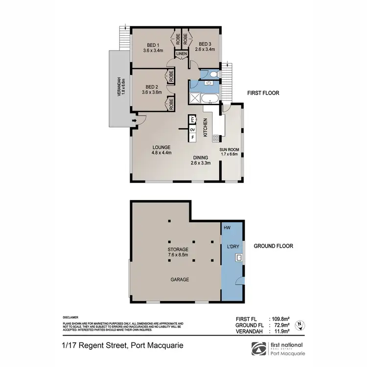 Floorplan of Homely house listing, 1/17 Regent Street, Port Macquarie NSW 2444