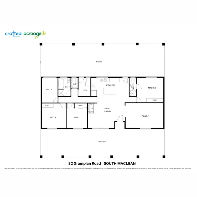 Floorplan of Homely rural property listing, 82 Grampian Road, South Maclean QLD 4280