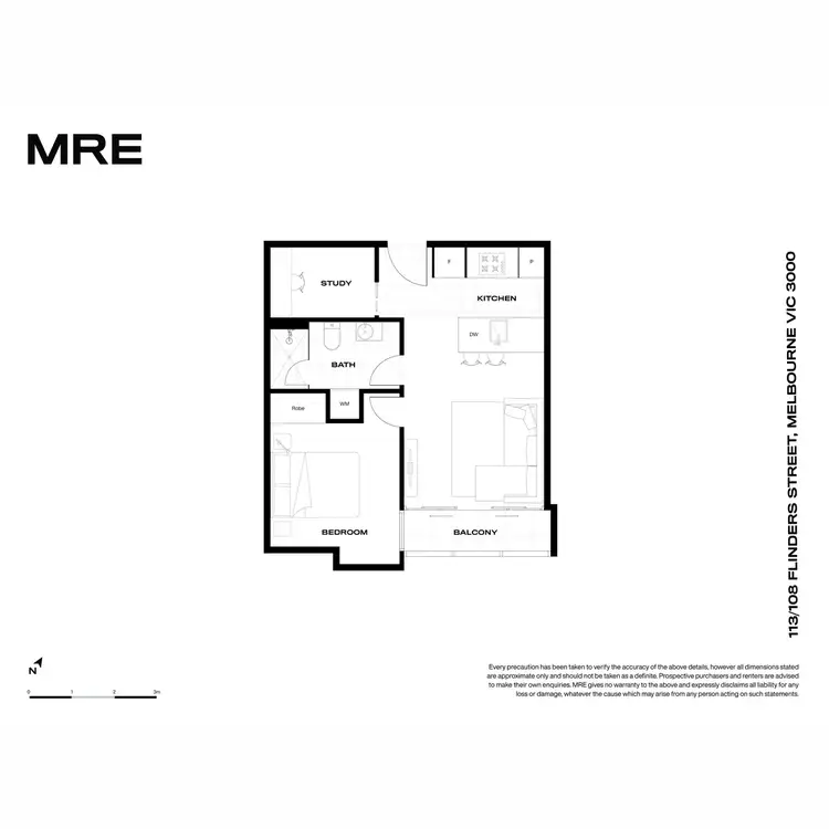 Floorplan of Homely apartment listing, 113/108 Flinders Street, Melbourne VIC 3000