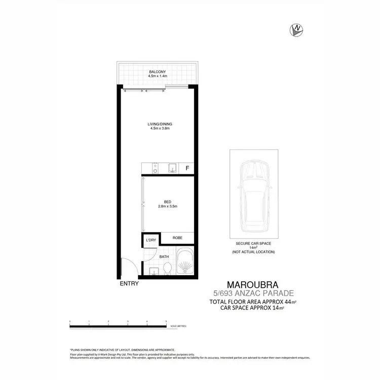 Floorplan of Homely apartment listing, 5/693 Anzac Parade, Maroubra NSW 2035