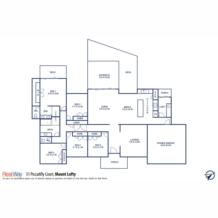 Floorplan of Homely house listing, 31 Piccadilly Court, Mount Lofty QLD 4350
