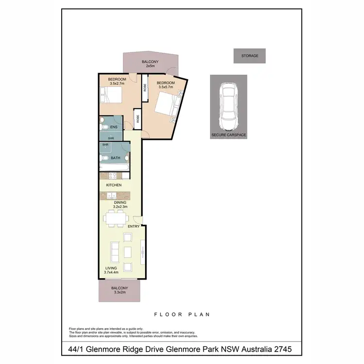 Floorplan of Homely apartment listing, 44/1 Glenmore Ridge Drive, Glenmore Park NSW 2745