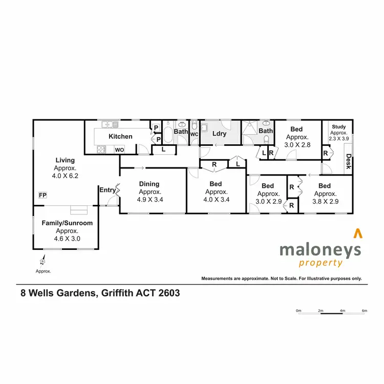 Floorplan of Homely house listing, 8 Wells Gardens, Griffith ACT 2603