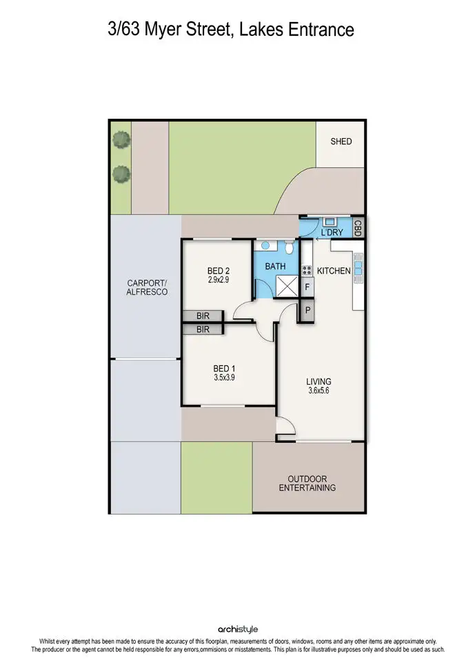 Floorplan of Homely unit listing, 3/63 Myer Street, Lakes Entrance VIC 3909