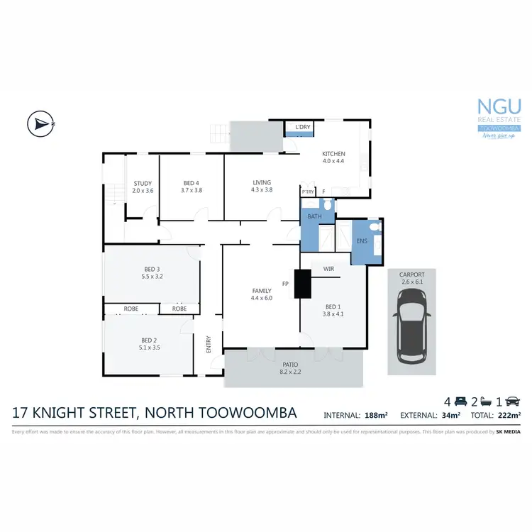 Floorplan of Homely house listing, 17 Knight Street, North Toowoomba QLD 4350