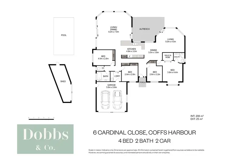 Floorplan of Homely house listing, 6 Cardinal Close, Coffs Harbour NSW 2450