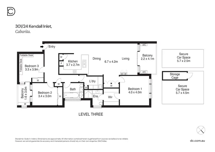 Floorplan of Homely apartment listing, 301/24 Kendall Inlet, Cabarita NSW 2137