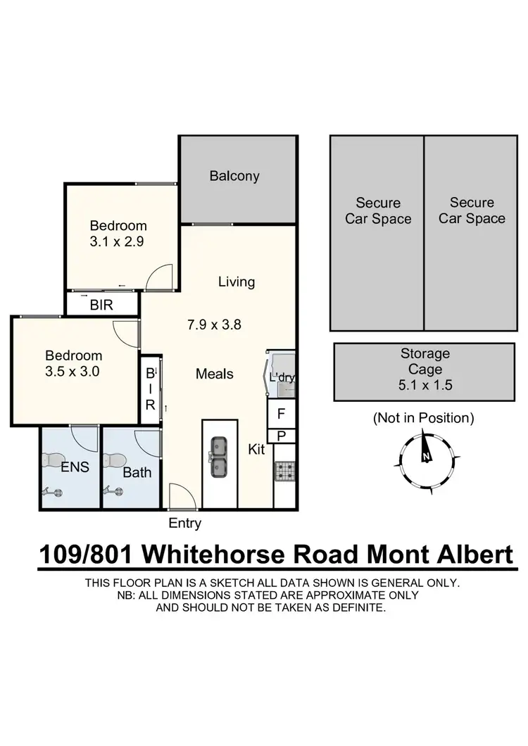 Floorplan of Homely unit listing, 109/801 Whitehorse Road, Mont Albert VIC 3127