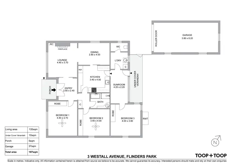 Floorplan of Homely house listing, 3 Westall Avenue, Flinders Park SA 5025