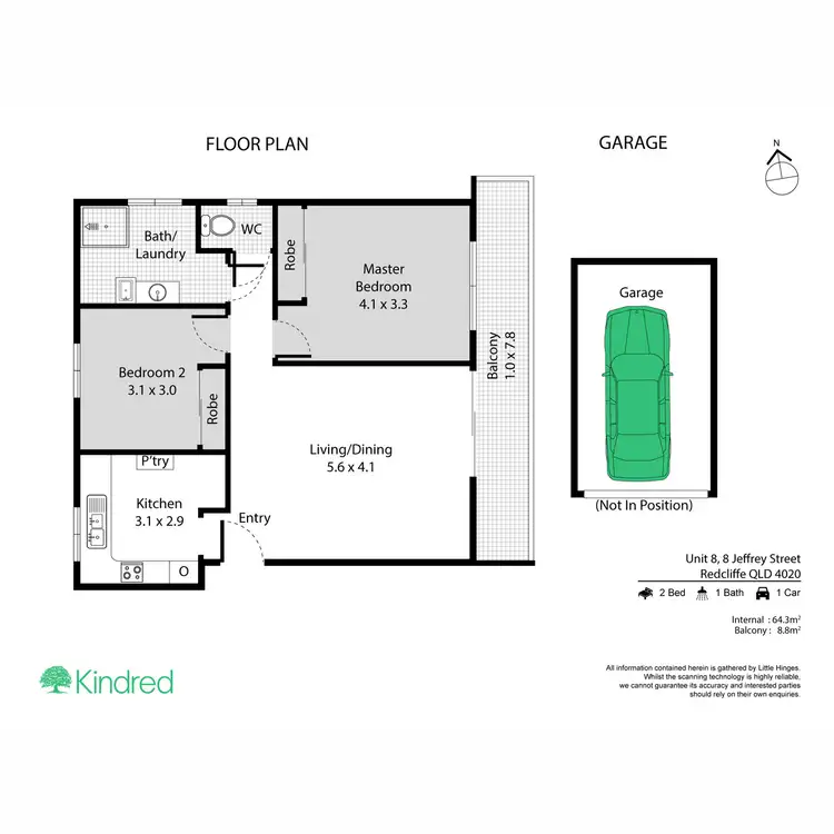 Floorplan of Homely unit listing, 8/8 Jeffrey Street, Redcliffe QLD 4020
