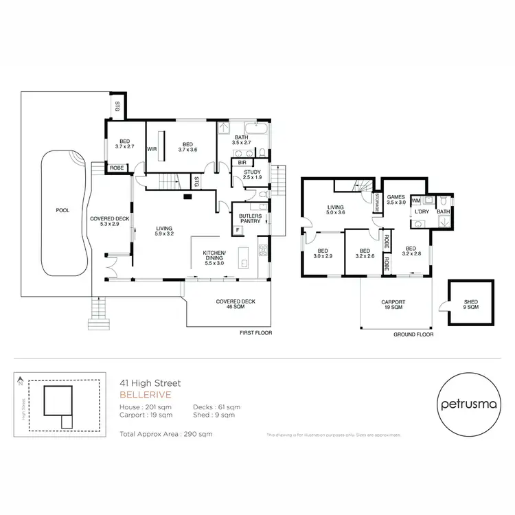 Floorplan of Homely house listing, 41 High Street, Bellerive TAS 7018