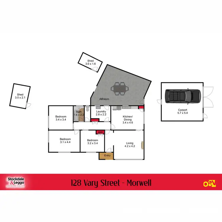 Floorplan of Homely house listing, 128 Vary Street, Morwell VIC 3840