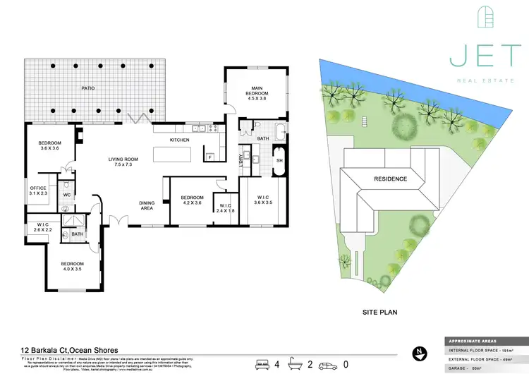 Floorplan of Homely house listing, 12 Barkala Court, Ocean Shores NSW 2483