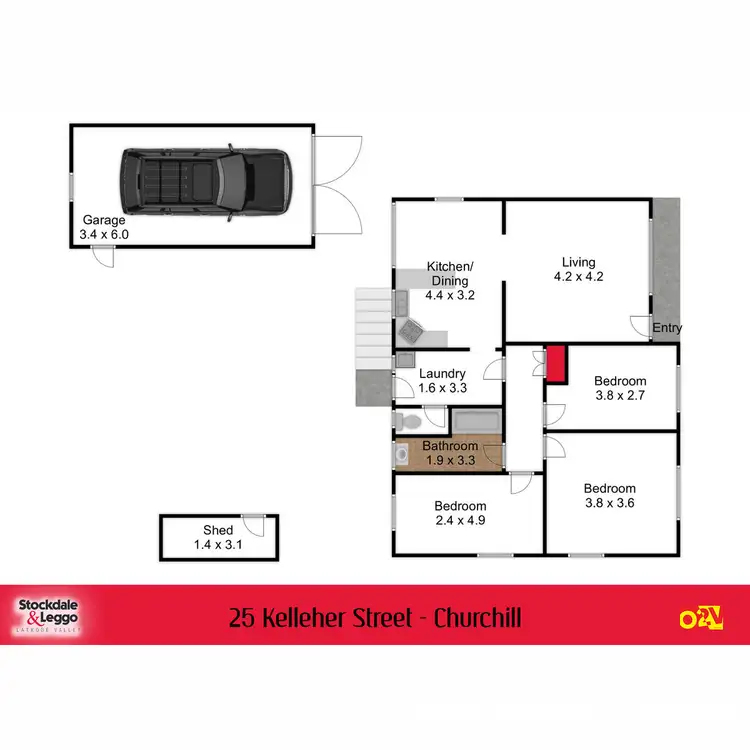 Floorplan of Homely house listing, 25 Kelleher Street, Churchill VIC 3842