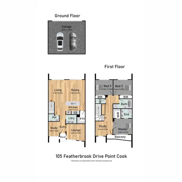 Floorplan of Homely house listing, 105 Featherbrook Drive, Point Cook VIC 3030