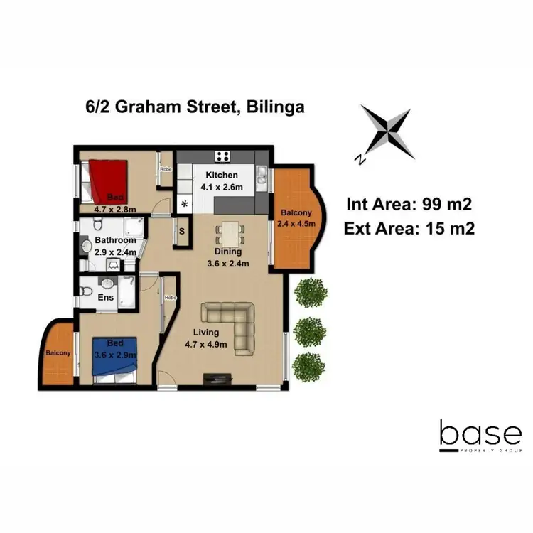 Floorplan of Homely apartment listing, 6/2 Graham Street, Bilinga QLD 4225
